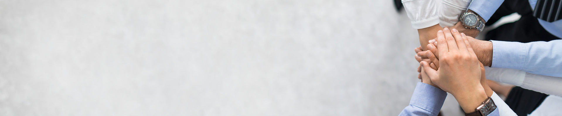 Handstack zur Symbolisierung von Zusammenhalt